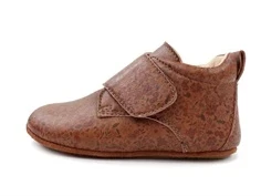 Wheat hjemmesko amber brown flowers